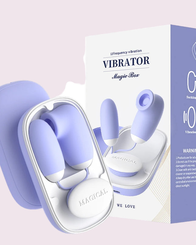 Huevo Vibrador con Succionador Magic Box Lilo