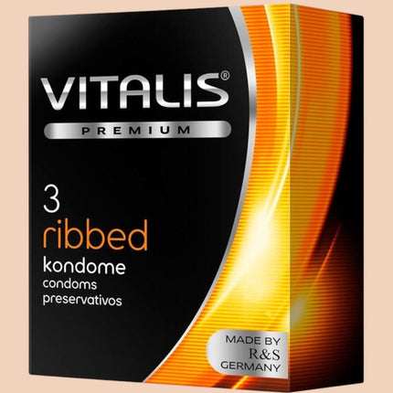 Condón Vitalis Ribbed x3