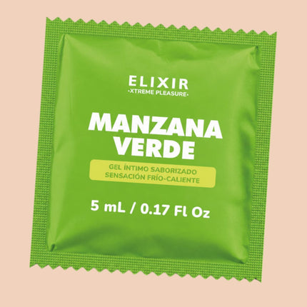 Sachet Gel Íntimo Saborizado Manzana Verde Elixir