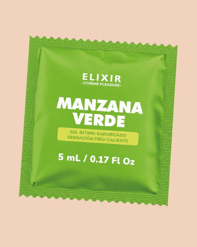 Sachet Gel Íntimo Saborizado Manzana Verde Elixir