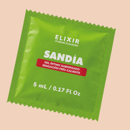Sachet Lubricante Saborizado Sandía Elixir