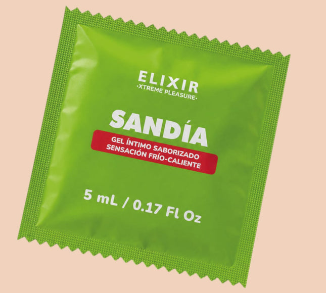 Sachet Lubricante Saborizado Sandía Elixir