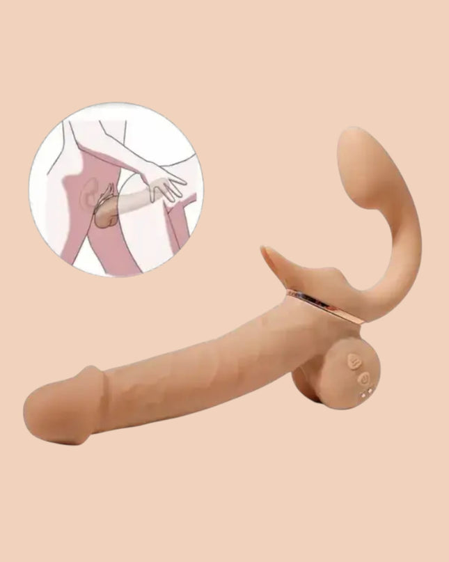 Dual Climax Cannon Vibrador Strap-On