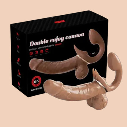 Dual Climax Cannon Vibrador Strap-On
