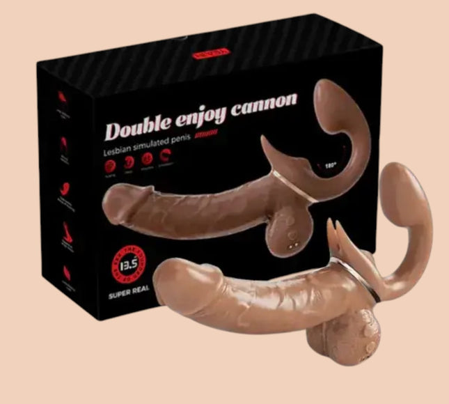 Dual Climax Cannon Vibrador Strap-On