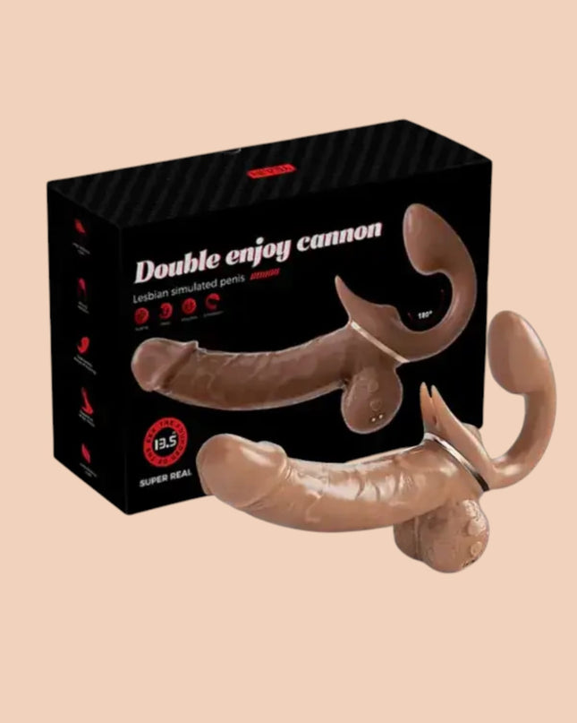 Dual Climax Cannon Vibrador Strap-On