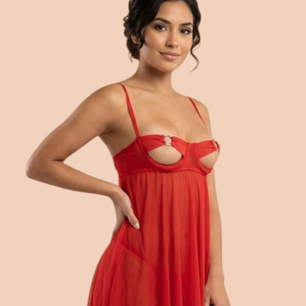 Baby Doll Rojo Piercing BE1136-Rdo