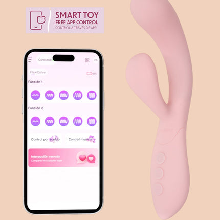FlexiCurve Vibrador Rabbit Ergonómico con App Camtoyz