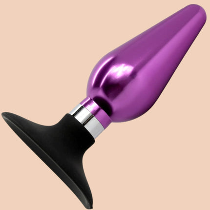 Plug Metal Grande Morado Con Chupa