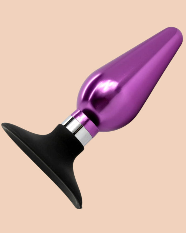 Plug Metal Grande Morado Con Chupa