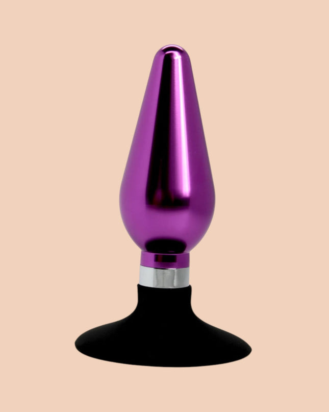 Plug Metal Grande Morado Con Chupa