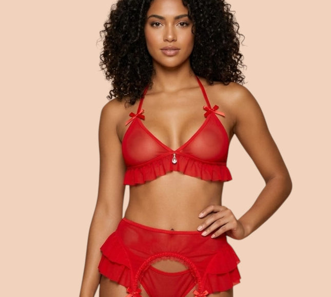 Conjunto Rojo Con Medias Be1904-Rdo