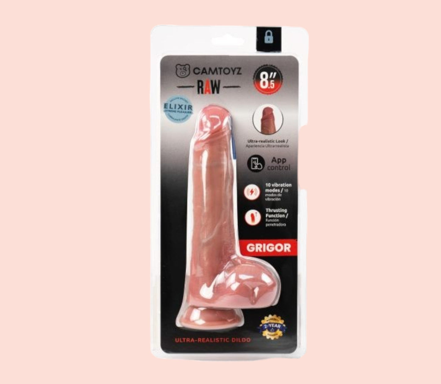 Dildo Impulsor Ultrarealista Con App Grigor Raw