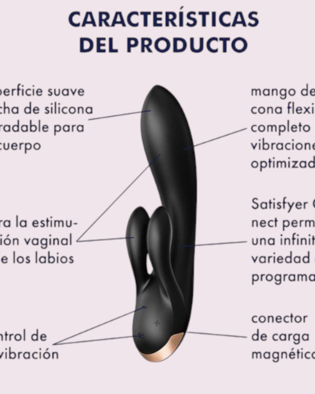 Vibrador Satisfyer Double Flex con App Negro