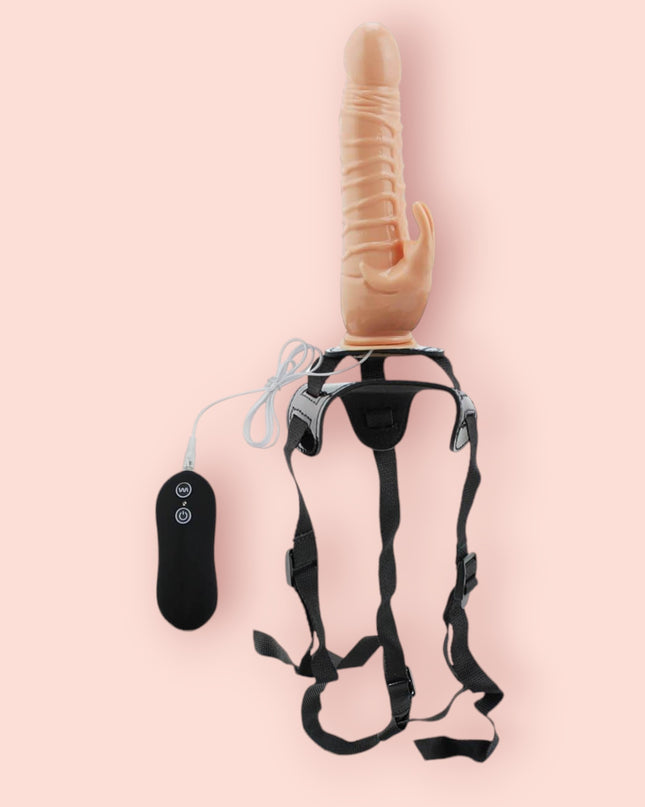 Arnes Vibrador Rabbit Dong Piel