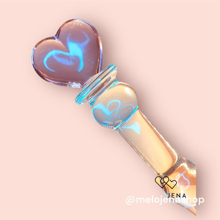 Dildo Vidrio Corazón 20 cm