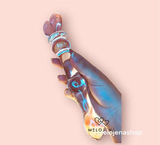 Dildo Vidrio Corazón 20 cm