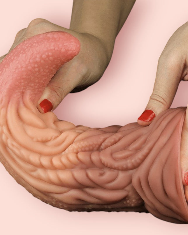 Dildo Dual Layered Tonque 25 cm