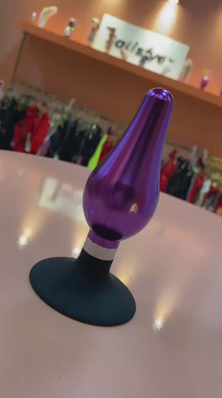 Plug Metal Grande Morado Con Chupa