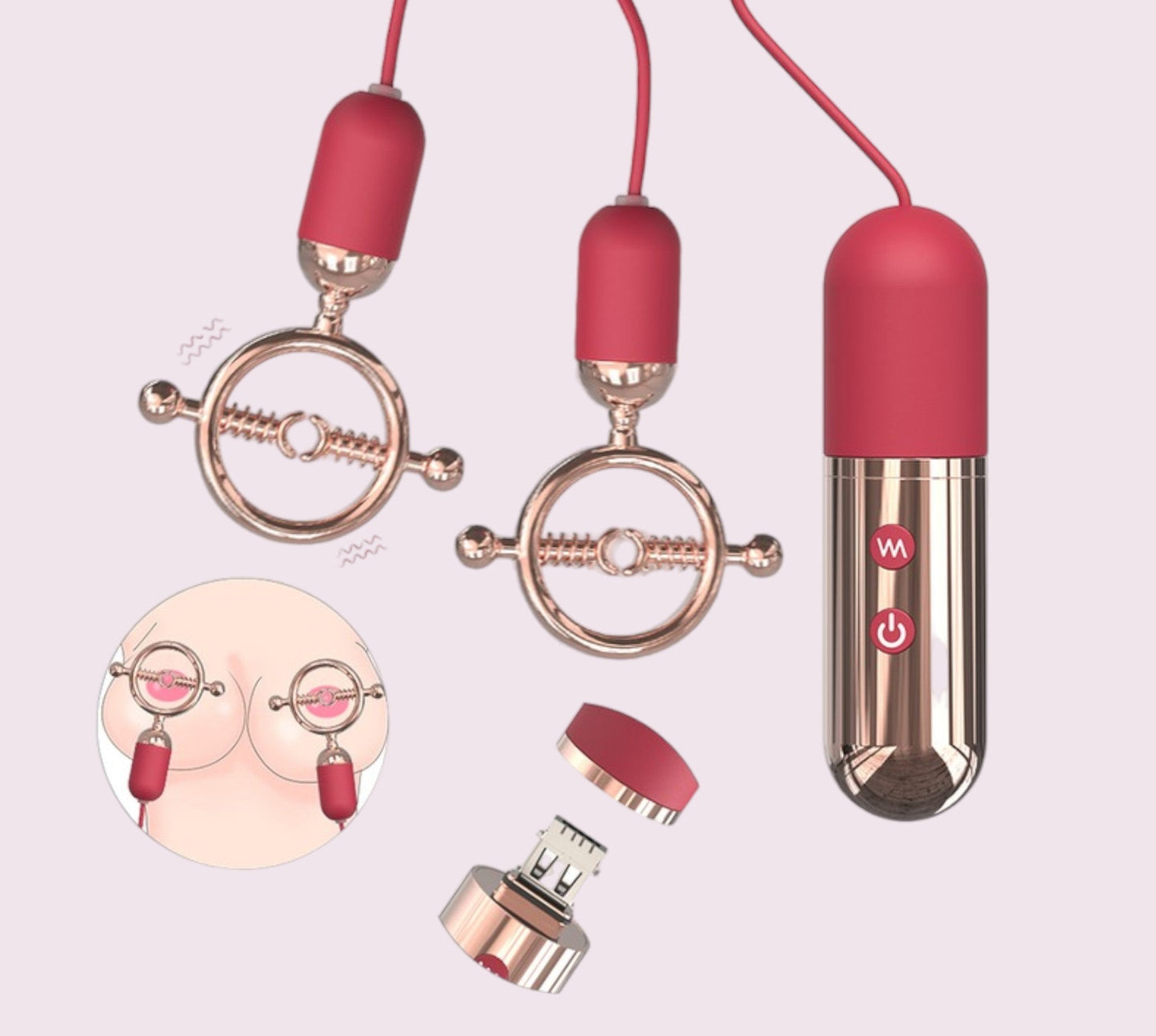 Vibrador Para Pezones Forbidden Lock