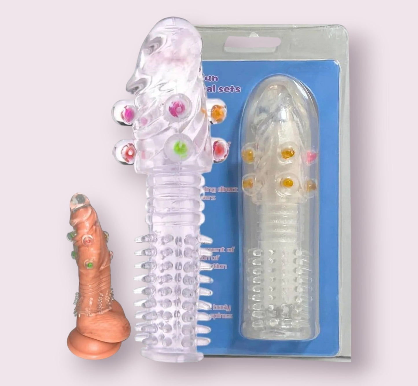 Funda Para Pene Texturizado Con Perlas