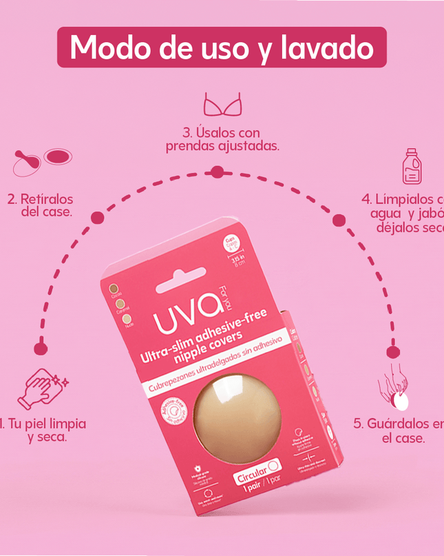 Cubrepezones sin Adhesivo UVA