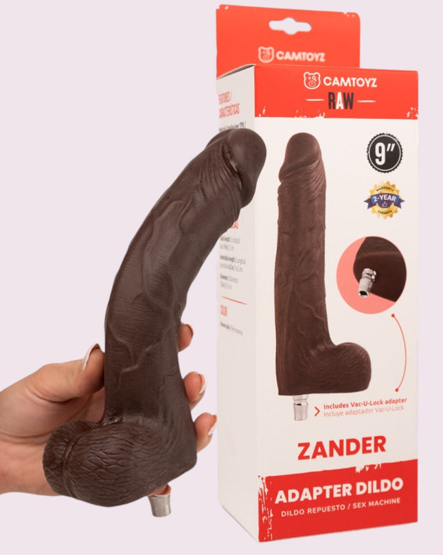 Zander Dildo Ultrarealista con Adaptador Camtoyz Sex Machine Lovense 23 cm