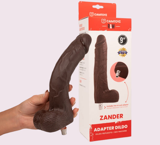 Zander Dildo Ultrarealista con Adaptador Camtoyz Sex Machine Lovense 23 cm