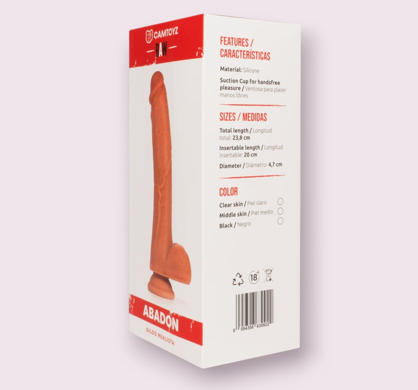 Dildo Realista Abadon 23.8 cm Camtoyz