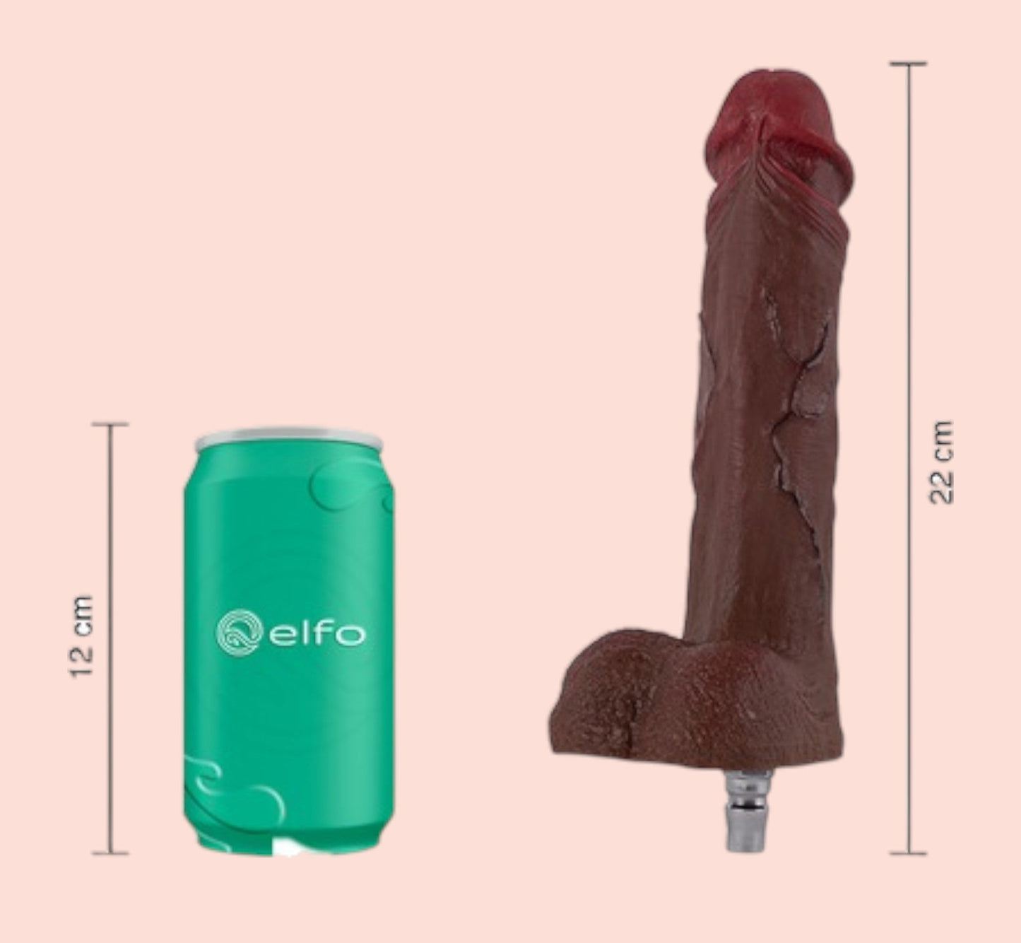 Dildo Brad Brown 22cm Compatible Con Lovense